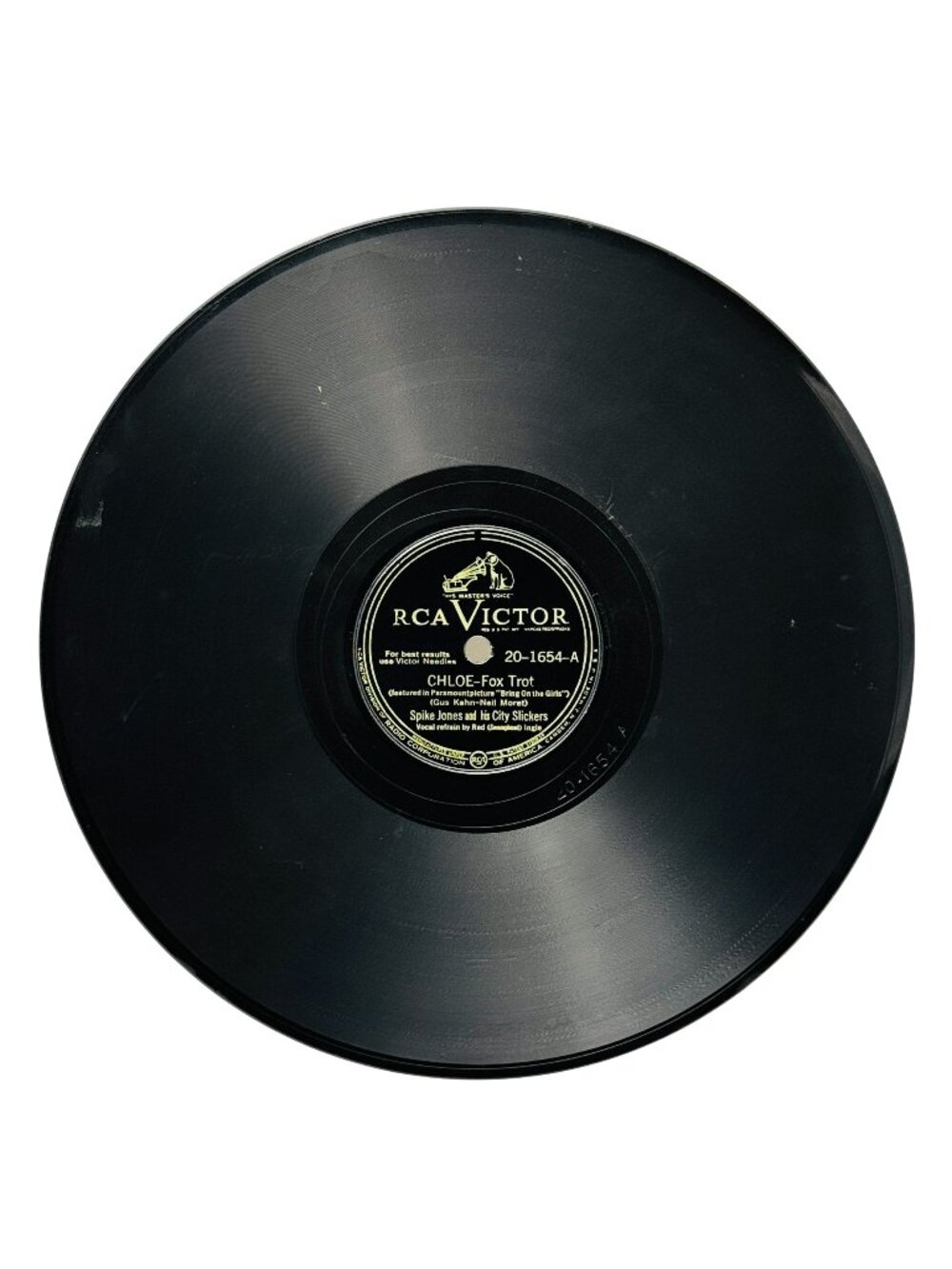 Spike Jones Chloe Fox Trot 10 Inch Shellac 78 RPM Record RCA Victor 20-1654 VG+